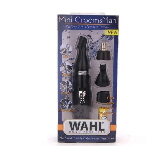 wahl mini groomsman wet & dry 3 in 1 personal trimmer black